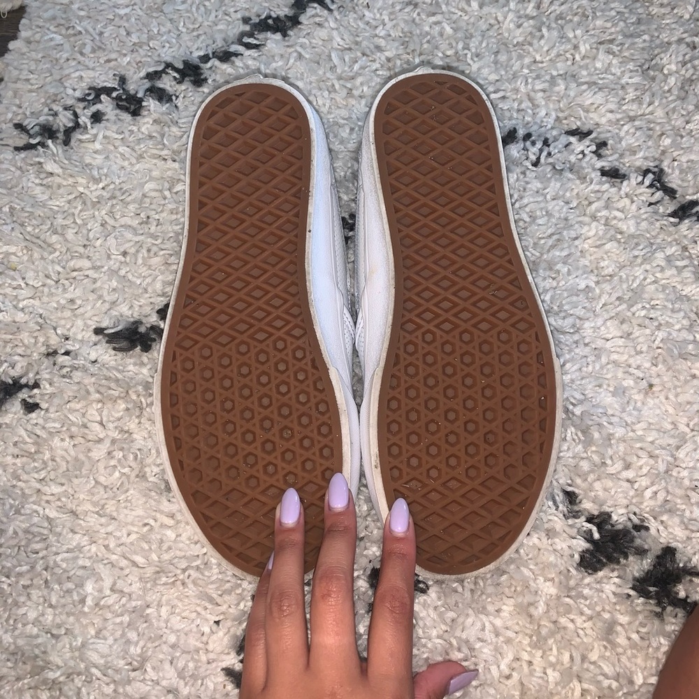 Perforated White Vans - Picture 3 of 4